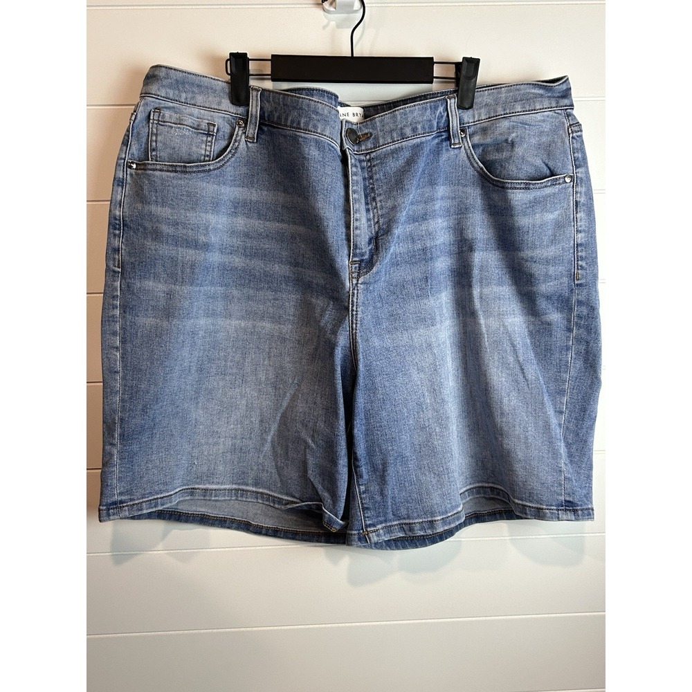 Women's Lane Bryant Denim Shorts Sz 20 Flex Magic Band Mid-rise Boyfriend